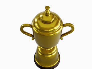 Gold Trophy Cup 01 3D Model