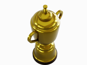 Gold Trophy Cup 01 3D Model