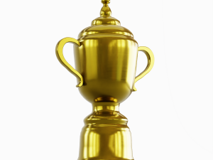 Gold Trophy Cup 01 3D Model