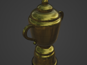 Gold Trophy Cup 01 3D Model