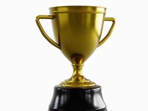 Gold Trophy Cup 02 3D Model