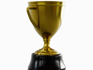 Gold Trophy Cup 02 3D Model