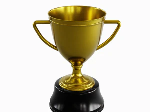 Gold Trophy Cup 02 3D Model
