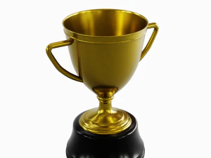 Gold Trophy Cup 02 3D Model