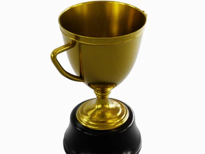 Gold Trophy Cup 02 3D Model