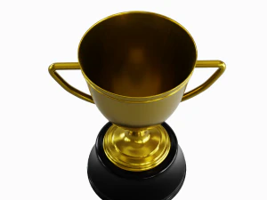 Gold Trophy Cup 02 3D Model