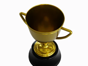 Gold Trophy Cup 02 3D Model