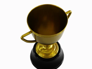Gold Trophy Cup 02 3D Model