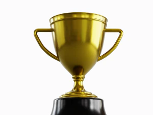 Gold Trophy Cup 02 3D Model