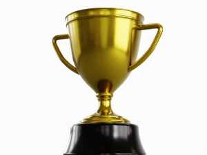 Gold Trophy Cup 02 3D Model