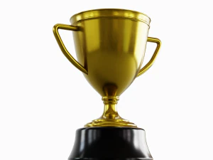 Gold Trophy Cup 02 3D Model