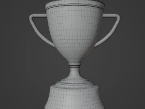 Gold Trophy Cup 02 3D Model
