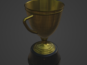 Gold Trophy Cup 02 Modèle 3D