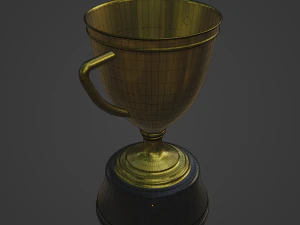 Gold Trophy Cup 02 3D Model