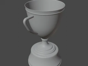 Gold Trophy Cup 02 3D Model