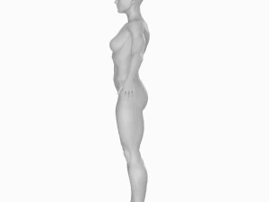 Average Musculistic Woman Body Low Poly Basemesh 3D Model