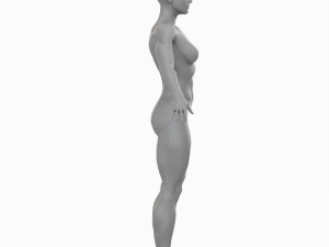 Average Musculistic Woman Body Low Poly Basemesh 3D Model