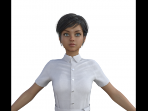 Nurse Realistic Character 3D Model