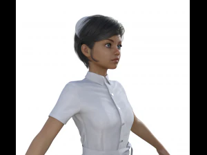 Nurse Realistic Character 3D Model