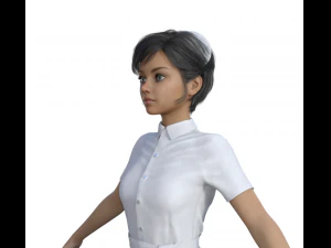 Nurse Realistic Character 3D Model