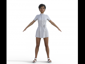 Nurse Realistic Character 3D Модель