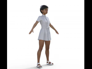 Nurse Realistic Character 3D Model