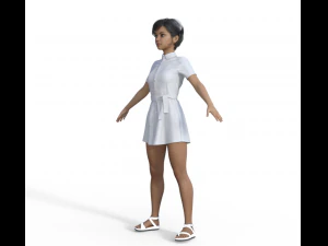 Nurse Realistic Character 3D Model