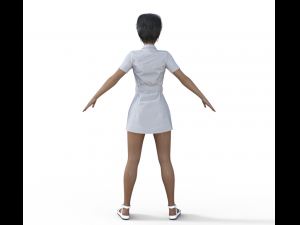 Nurse Realistic Character 3D Модель
