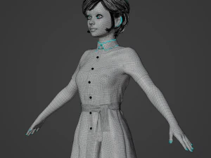 Nurse Realistic Character 3D Model