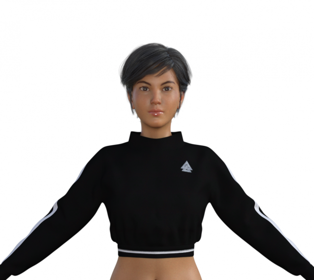 Pretty Girl in Sport Outfit Modelo 3D .c4d .max .obj .3ds .fbx .stl .blend 