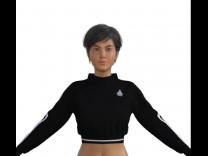 Pretty Girl in Sport Outfit 3Dモデル