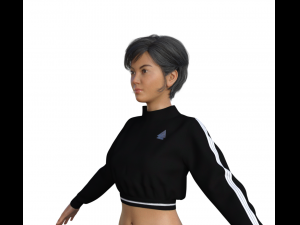 Pretty Girl in Sport Outfit Modelo 3D