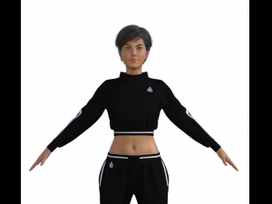 Pretty Girl in Sport Outfit Modelo 3D