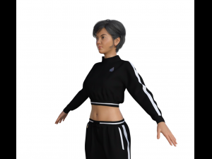 Pretty Girl in Sport Outfit Modelo 3D