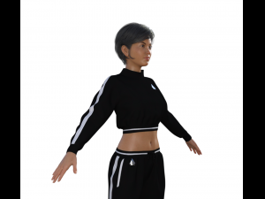 Pretty Girl in Sport Outfit Modelo 3D