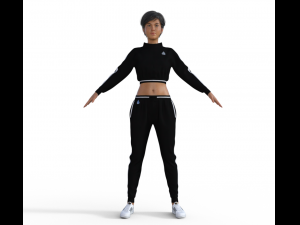Pretty Girl in Sport Outfit Modelo 3D