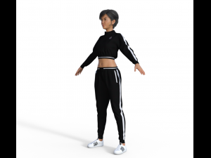 Pretty Girl in Sport Outfit Modelo 3D