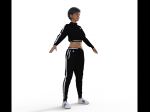 Pretty Girl in Sport Outfit Modelo 3D