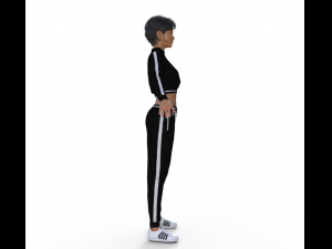 Pretty Girl in Sport Outfit Modelo 3D