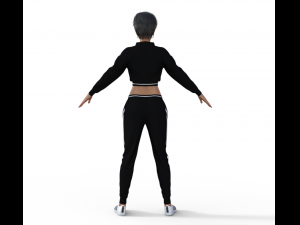 Pretty Girl in Sport Outfit Modelo 3D