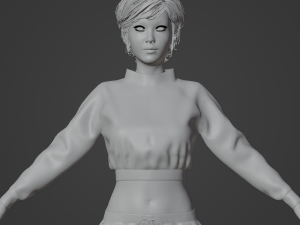 Pretty Girl in Sport Outfit Modelo 3D