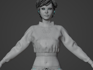 Pretty Girl in Sport Outfit Modelo 3D