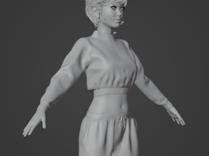 Pretty Girl in Sport Outfit Modelo 3D