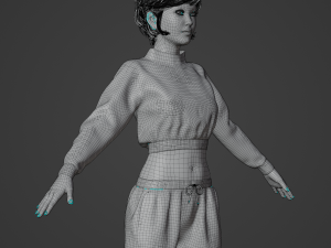 Pretty Girl in Sport Outfit Modelo 3D