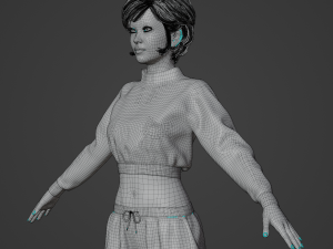 Pretty Girl in Sport Outfit Modelo 3D