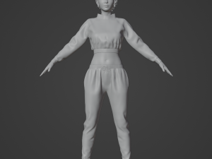 Pretty Girl in Sport Outfit Modelo 3D