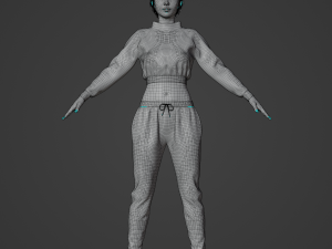 Pretty Girl in Sport Outfit Modelo 3D