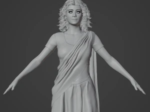Indian Girl in Saree Realistic Character 3D Model