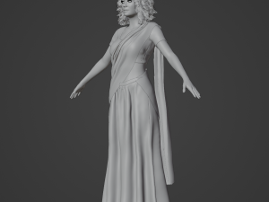 Indian Girl in Saree Realistic Character Model 3D