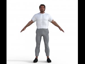 Young Arnold Schwarzenegger Realistic Character 3D Model